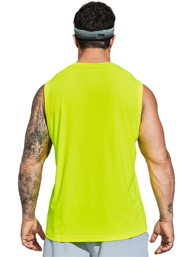 Men Lightweight UPF 50+ Sleeveless Sun Shirts Quick Dry Hiking Running Tank Tops UV Protection Workout Muscle Tees